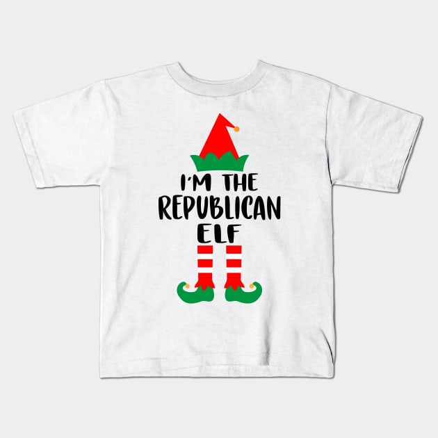 I'm The Republican Elf Family Matching Group Christmas Costume Pajama Funny Gift Kids T-Shirt by norhan2000